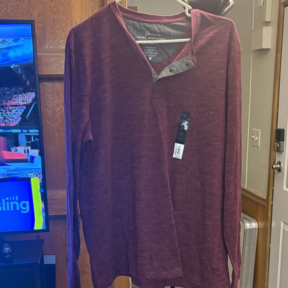 Marc Anthony Luxury Burgundy Top